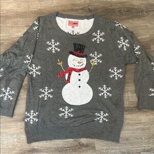Gray Snowman Sweater TipsyElves